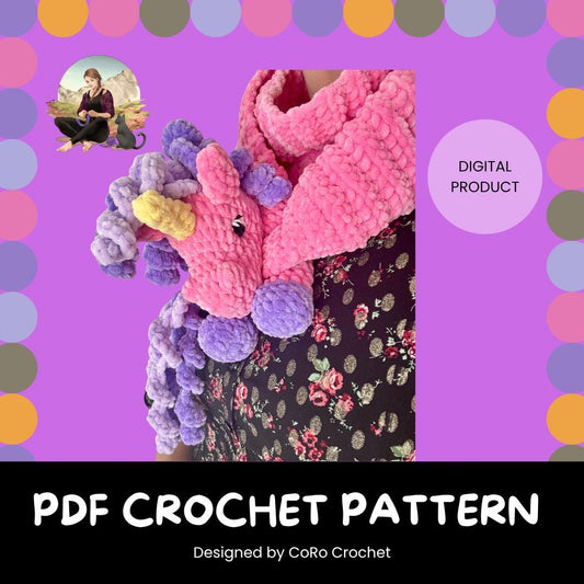 Unicorn Scarf - PDF Crochet Pattern - Patron au crochet - English (US terms) - Français