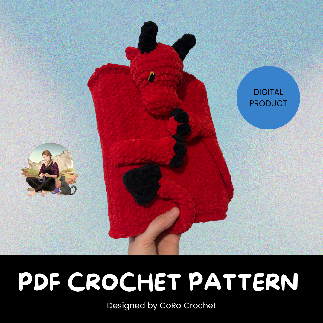 Book protector: the Dragon - PDF Crochet Pattern - Patron au crochet - English (US terms) - Français