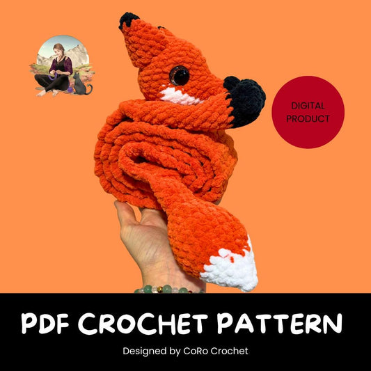 Fox Scarf - PDF Crochet Pattern - Patron au crochet - English (US terms) - Français