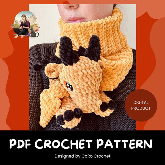 Dragon Scarf - PDF Crochet Pattern - Patron au crochet - English (US terms) - Français