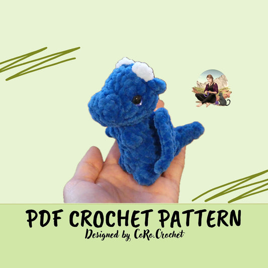 Lor the little Dragon - PDF Crochet Pattern - Patron au crochet - English (US terms) - Français